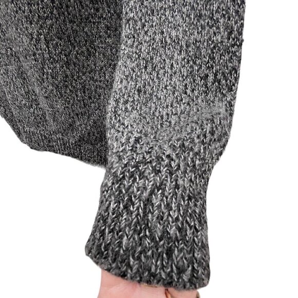 TTPD Express Wool Mohair Blend Leopard Print Heart Pullover Sweater Women S Gray - Picture 5 of 10